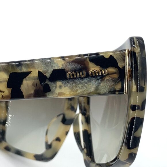 Miu Miu Womens Oversized Square Tortoiseshell Sunglasses With Case & Box - Picture 3 of 8